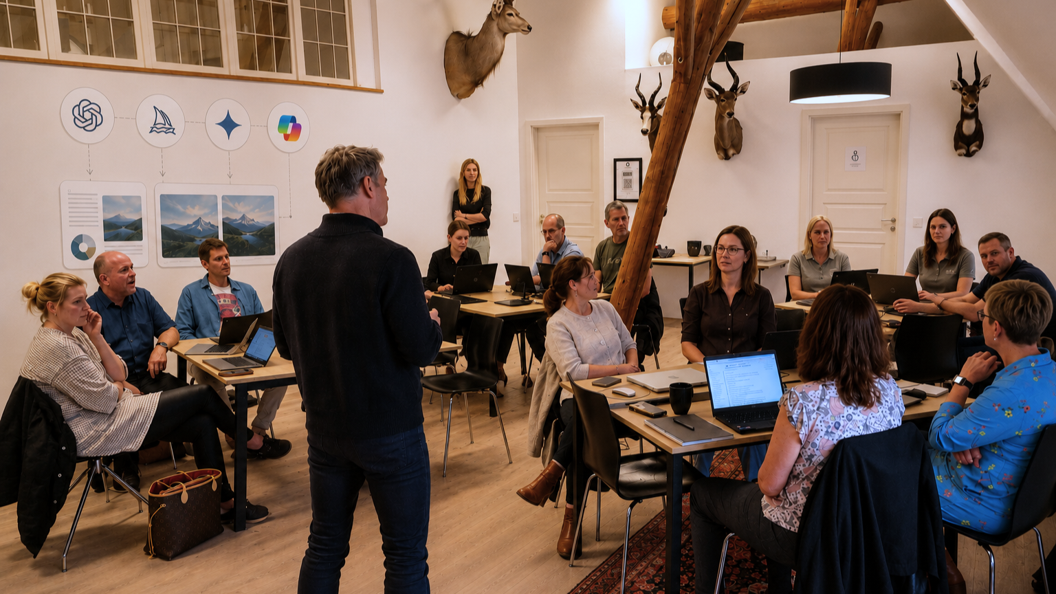 AI undervisning og praktisk tr&aelig;ning i en virksomhed